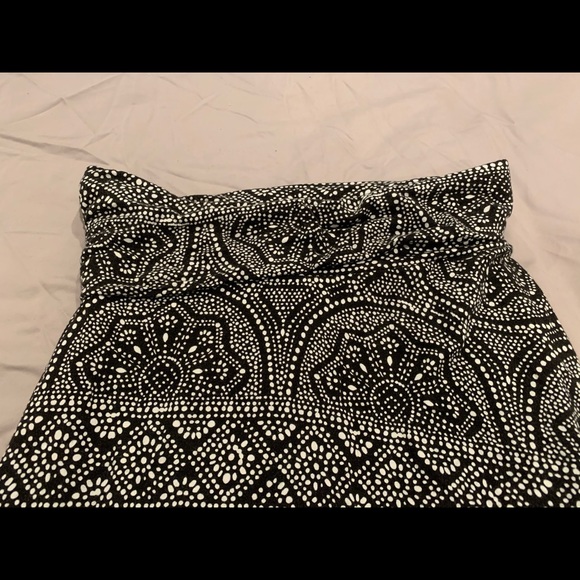 Black and white pattern maternity maxi skirt - Picture 4 of 5